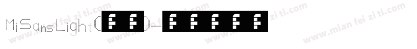 MiSans Light (正文)字体转换